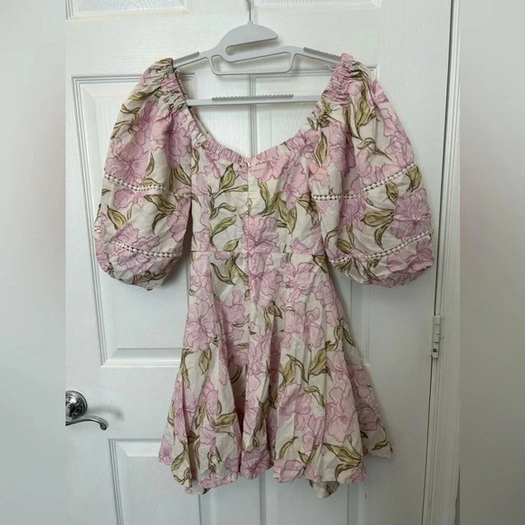 AMALIE THE LABEL - ADORA GATHERED CROSS FRONT FIT AND FLARE MINI DRESS - Picture 5 of 6